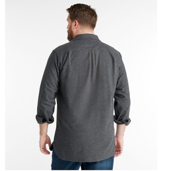 EUC, LL Bean Men's Button Down Heavy Weight Chamois Shirt, Gray Flannel, Size XL - Picture 3 of 8